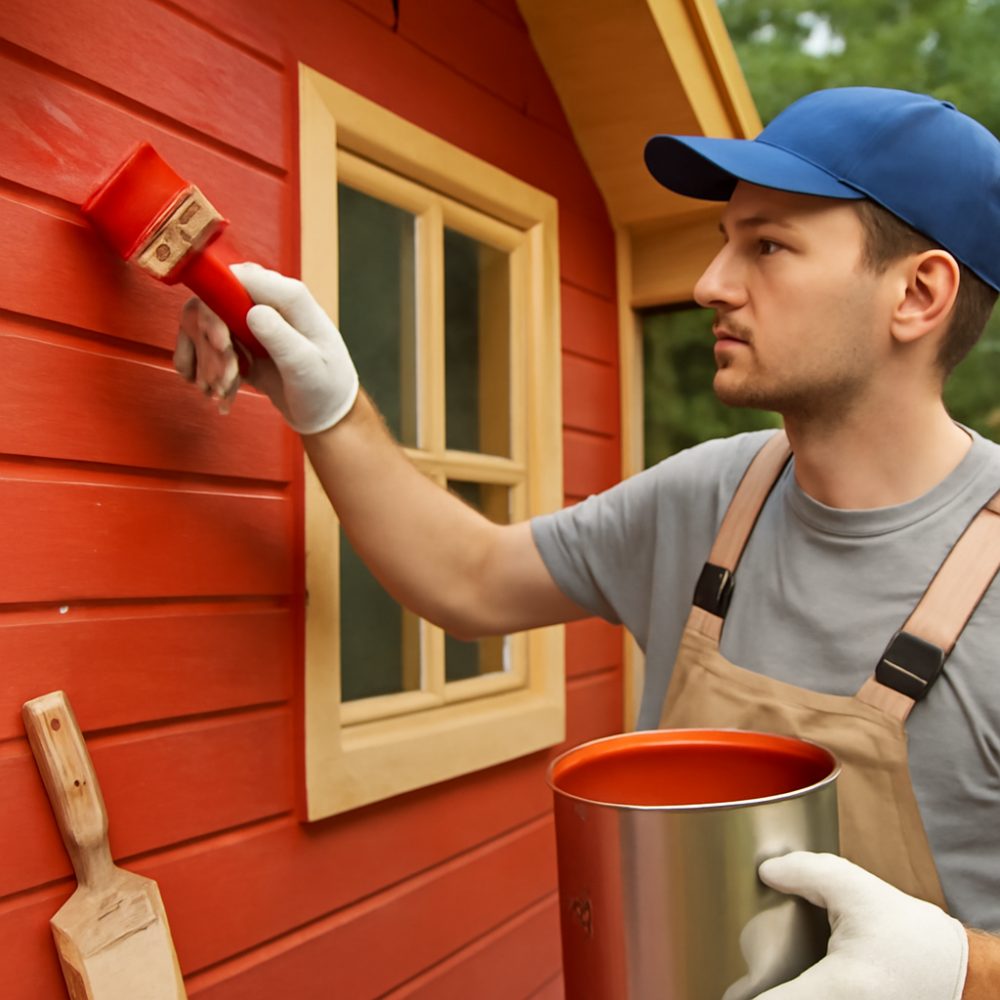 Как покрасить дачный домик снаружи деревянный своими руками 1