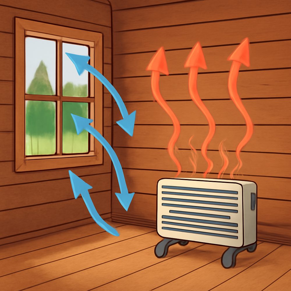 Как изменяется плотность воздуха в комнате дачного домика при включении нагревателя и увеличения 1