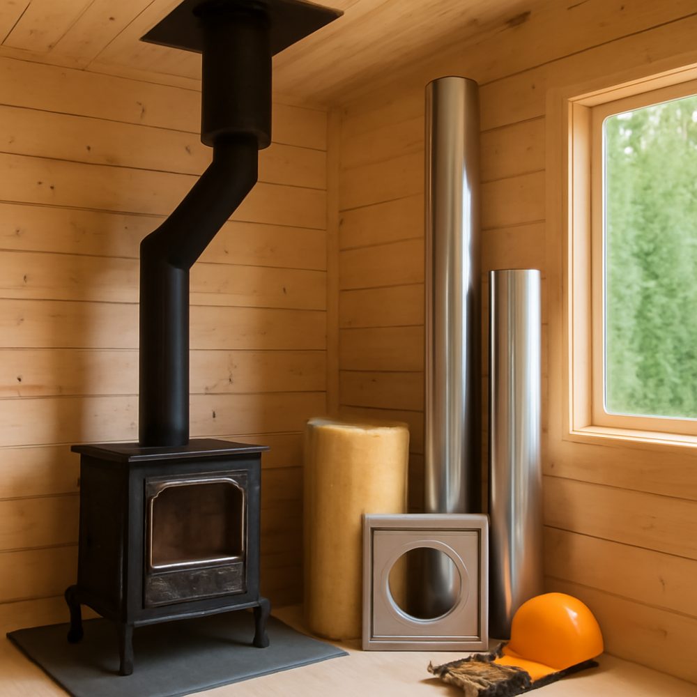 Как установить дымоход правильно в дачном домике 1