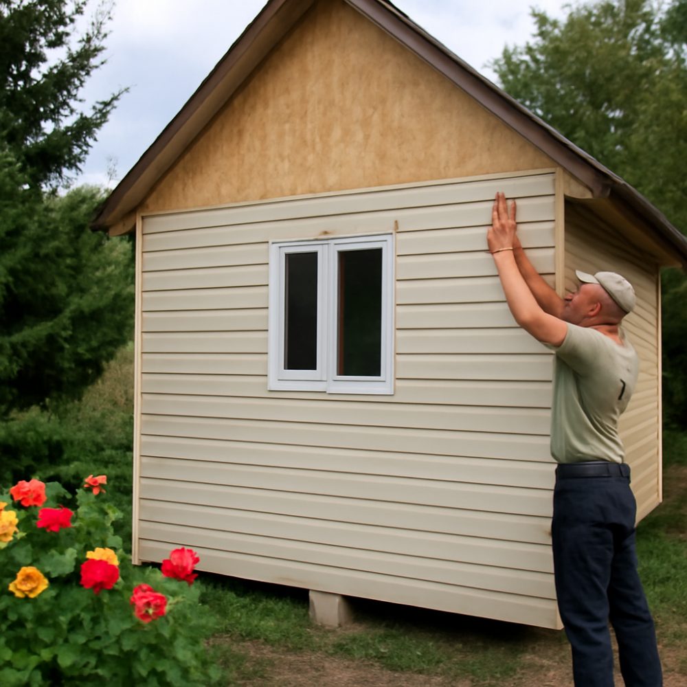 Чем недорого обшить дачный домик снаружи своими руками 1