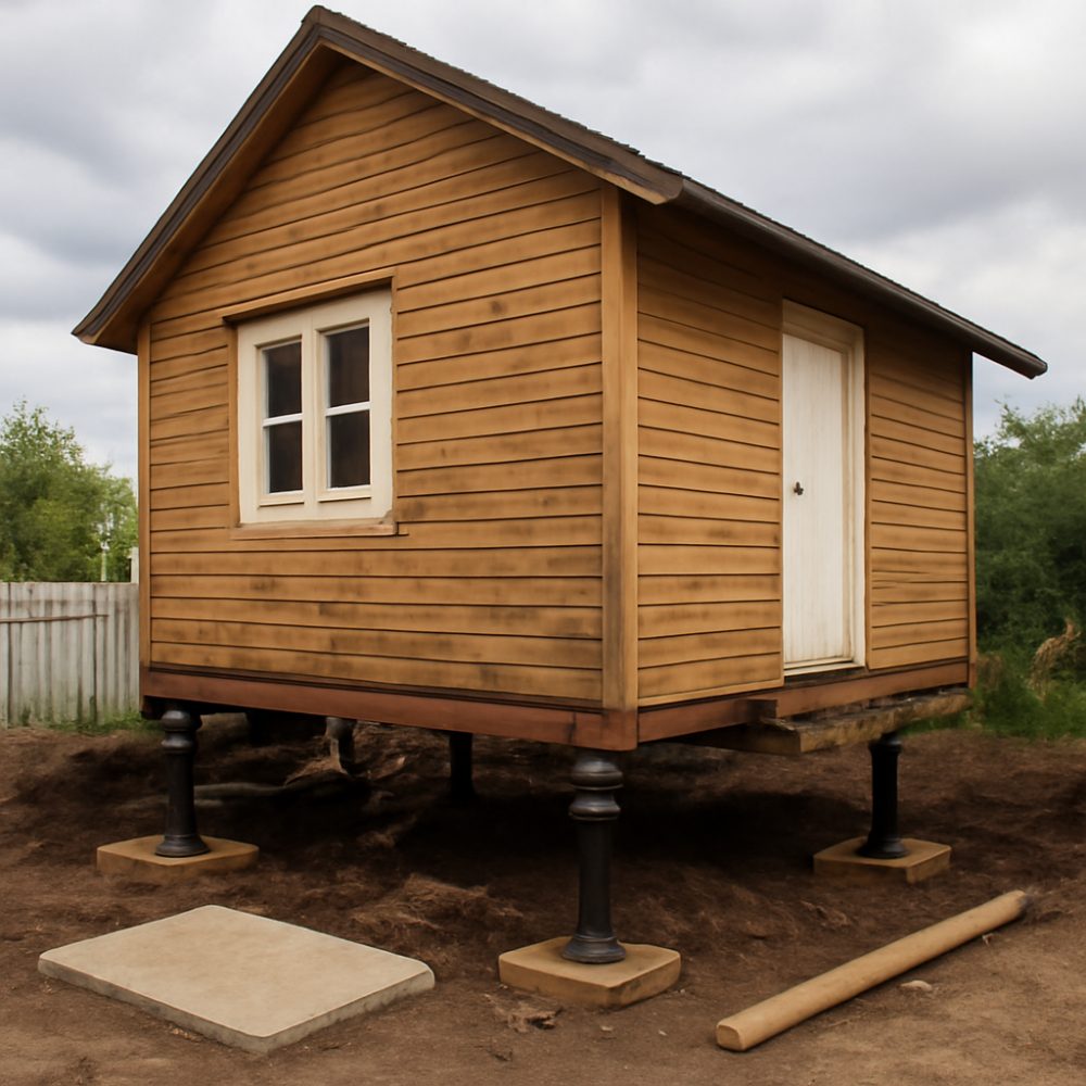 Сколько стоит поднять дачный домик 1