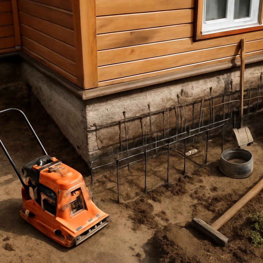 Как укрепить фундамент дачного домика 1