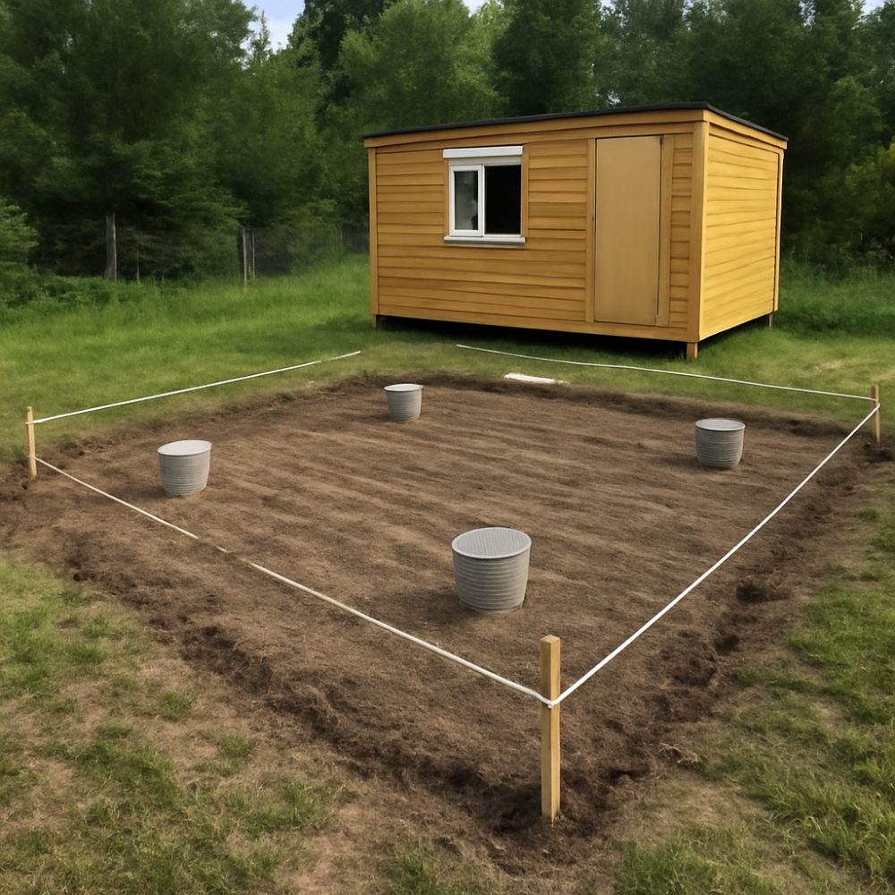 Как подготовить площадку под бытовку 1