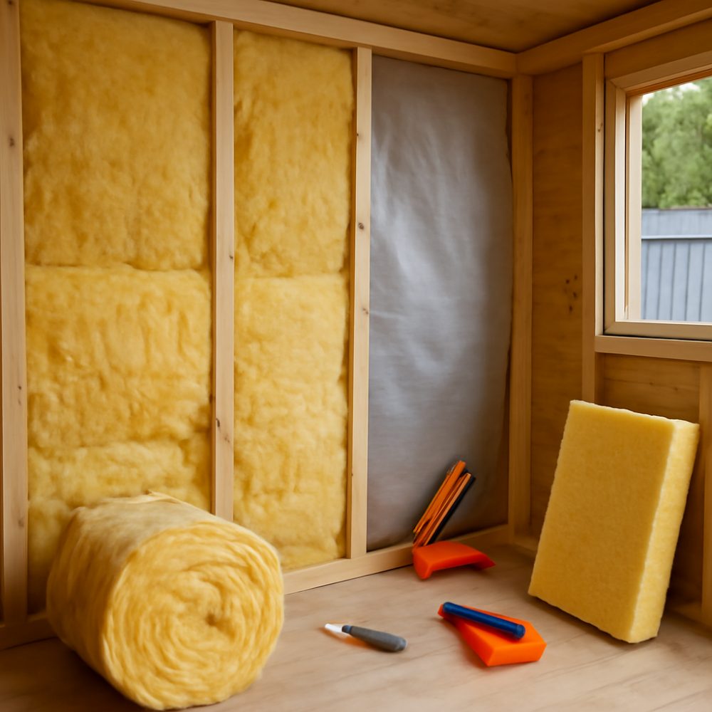 Как утеплить стены в бытовке 1