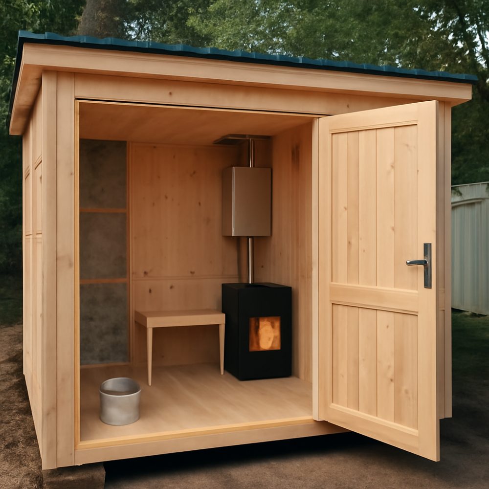 Как из бытовки сделать баню 1