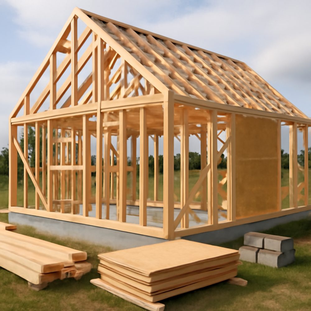 Как строится каркасный домик 1