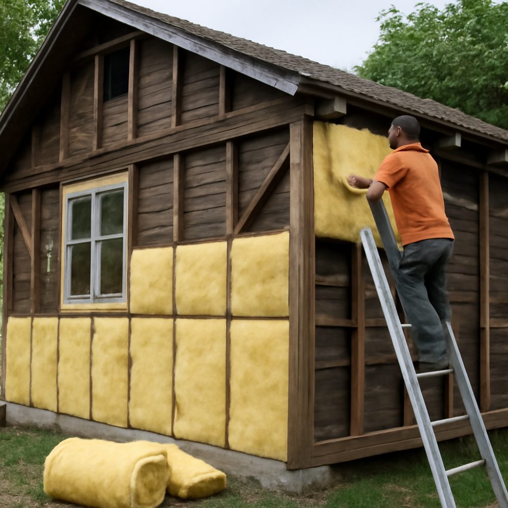 Как утеплить старый каркасный домик 1