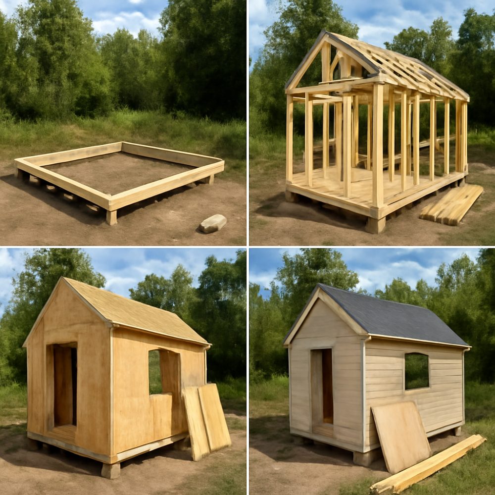 Как построить маленький каркасный домик 1