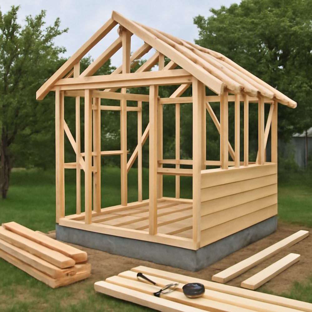 Как построить каркасный дачный домик 1