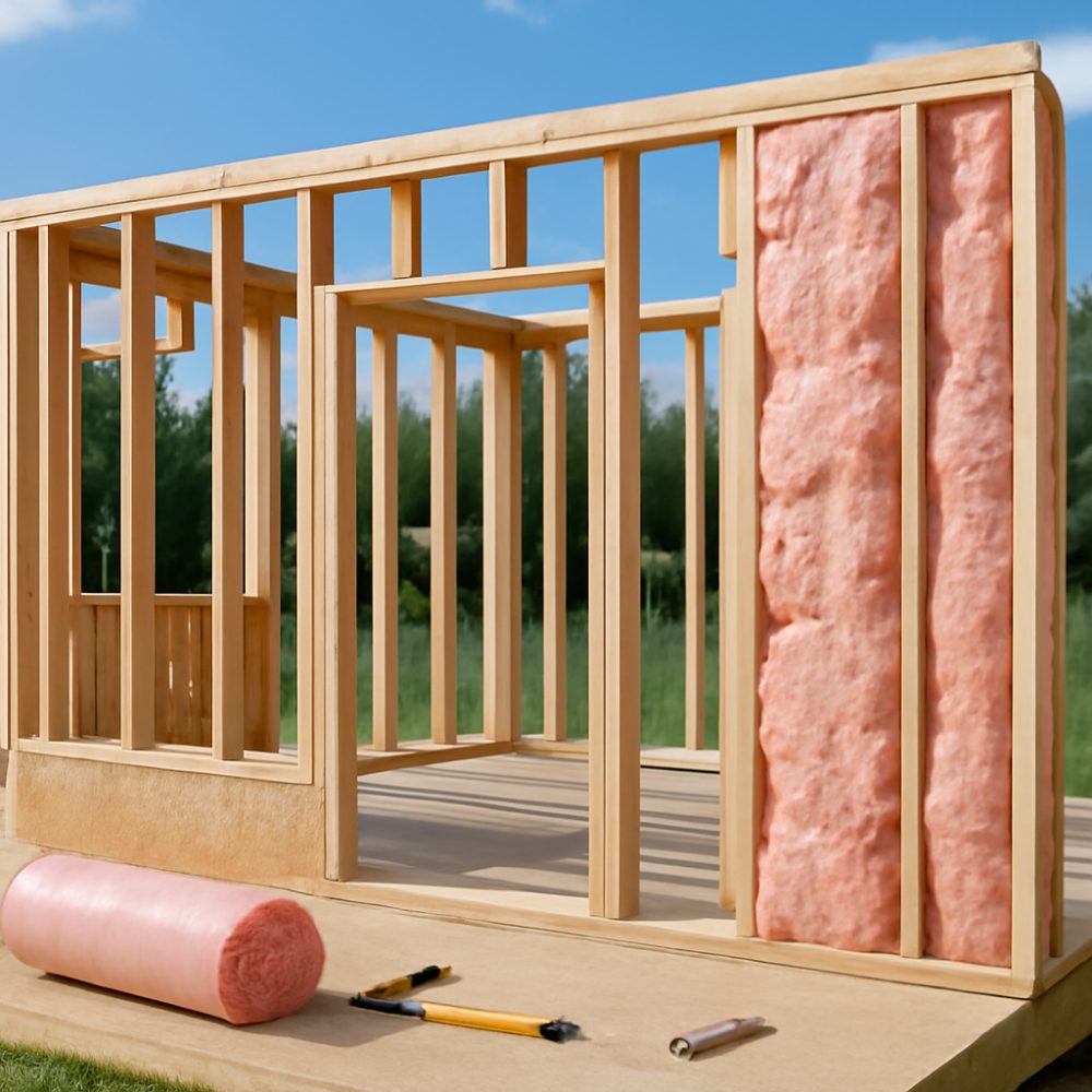 Как поставить стены каркасного домика 1