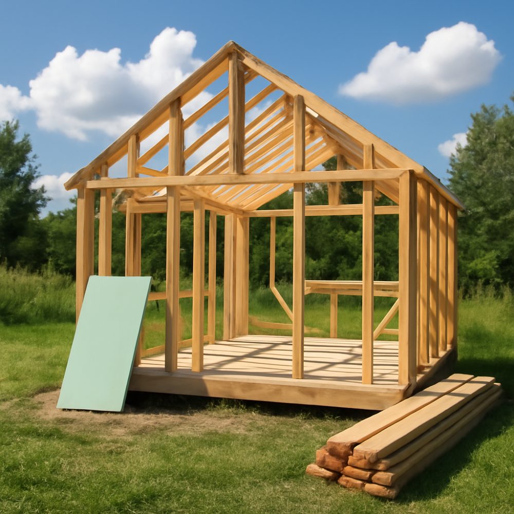 Как строить одноэтажный каркасный дачный домик 1