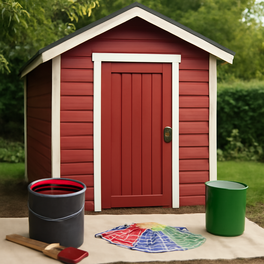 Чем покрасить хозблок 1