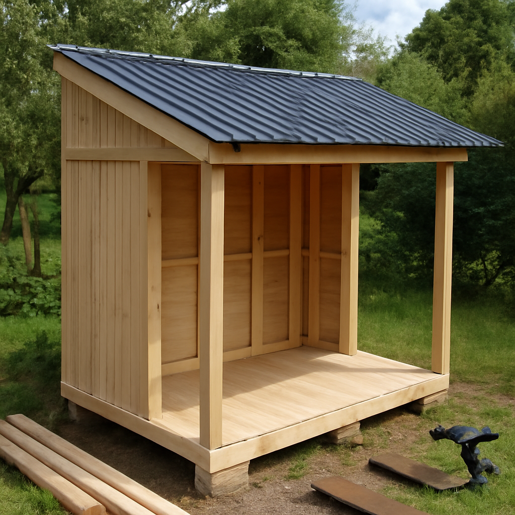 Как сделать односкатную крышу на хозблоке 1