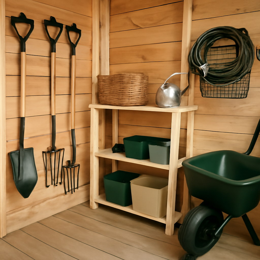 Как расставить садовые инструменты в хозблоке 1