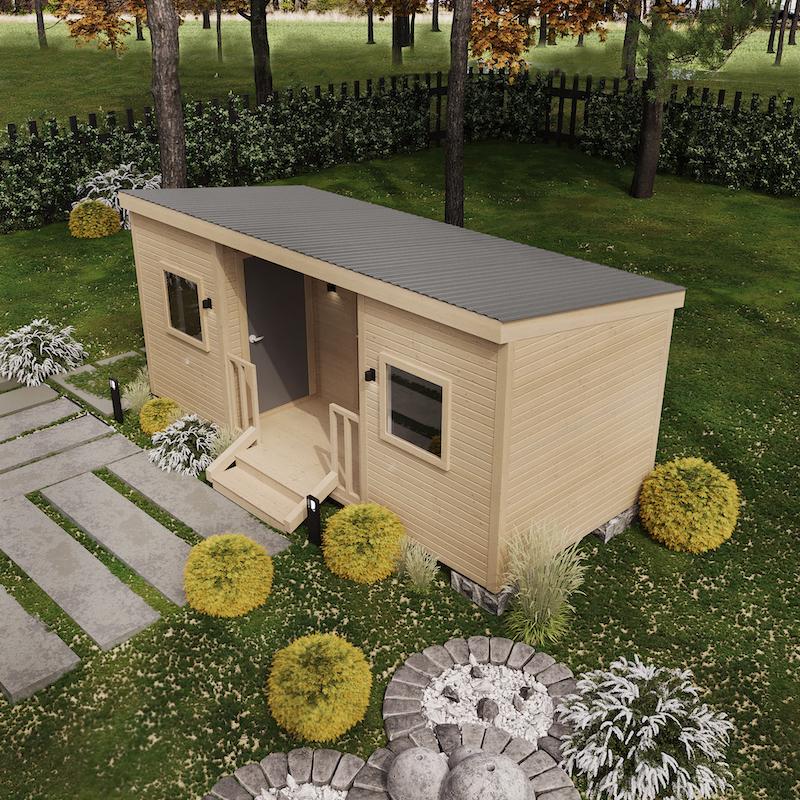 Бытовка хозблок 6х2,5 дачный для дачи с комнатами 2