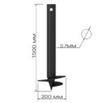 Свая винтовая 57х1500 металлическая с установкой 12