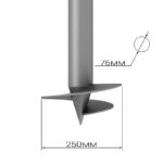 Свая винтовая 76х1500 металлическая с установкой 16