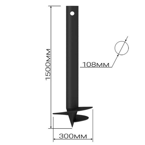 Свая винтовая 108х1500 металлическая с установкой 4