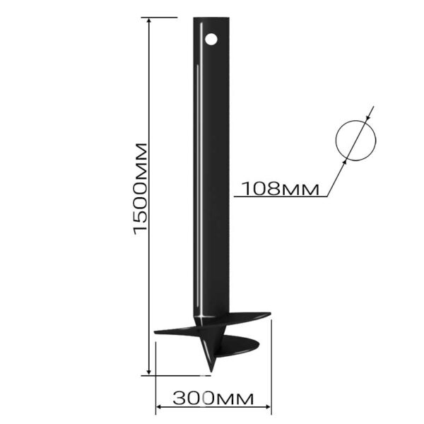 Свая винтовая 108х1500 металлическая с установкой